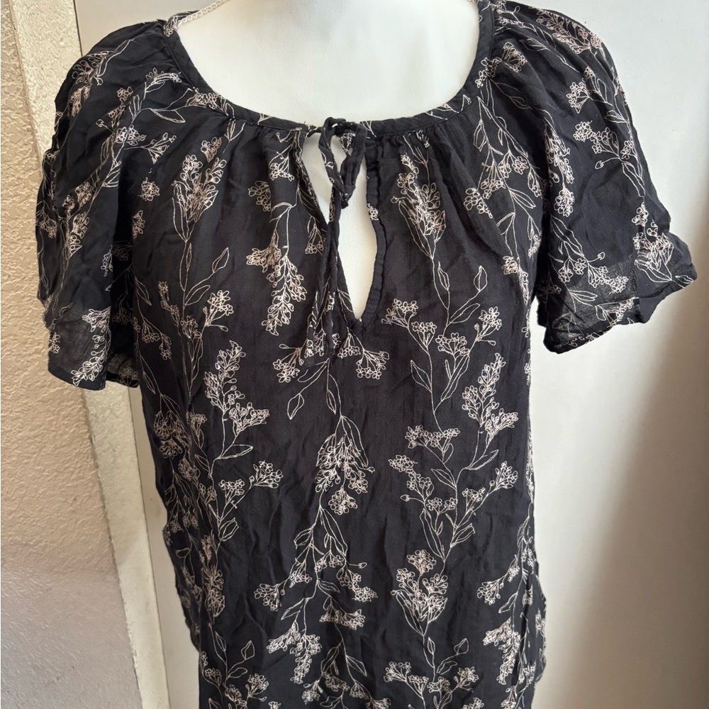 Floral Black Women's Top